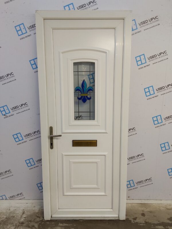 Used White Upvc Front Door 870mm x 2095mm 0400