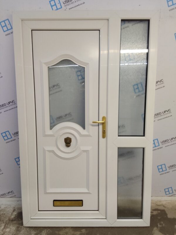 Used White Upvc Front Door And Side Panel 1290mm x 2070mm DS002