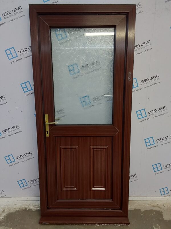 Used Woodgrain Upvc Back Door 900mm x 2025mm 0087