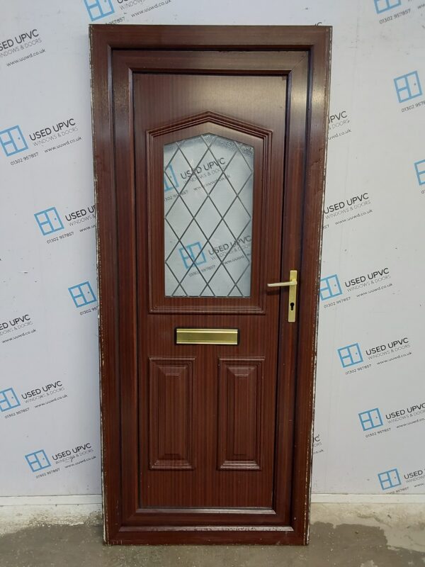 Used Woodgrain Upvc Front Door 865mm x 2030mm 0024