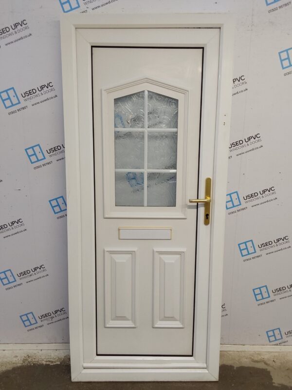 Used White Upvc Front Door 880mm x 2040mm 0050