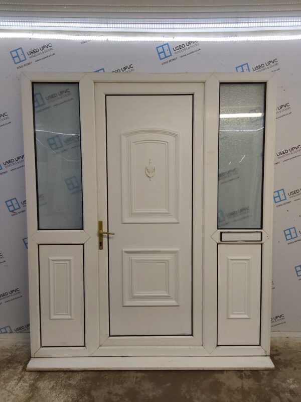 Used White Upvc Front Door And Side Panels 1825mm x 2140mm DS009