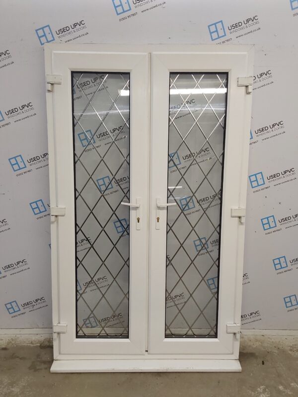 Used White Upvc French Doors 1260mm x 2070mm EA8