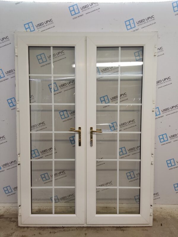 Used White Upvc French Doors 1465mm x 2075mm EA13