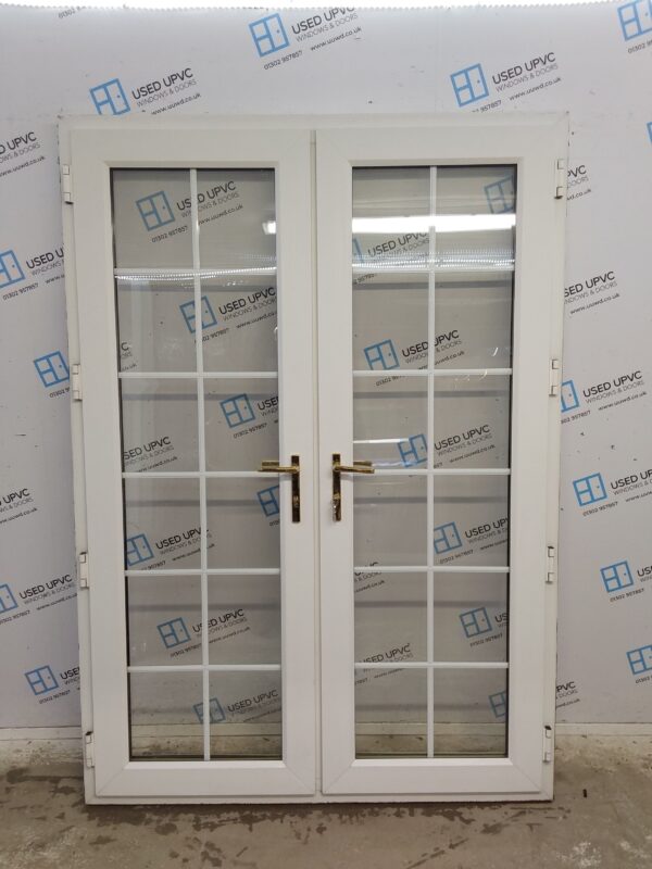 Used White Upvc French Doors 1460mm x 2075mm EA5