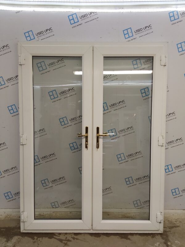 Used White Upvc French Doors 1570mm x 2070mm EA20