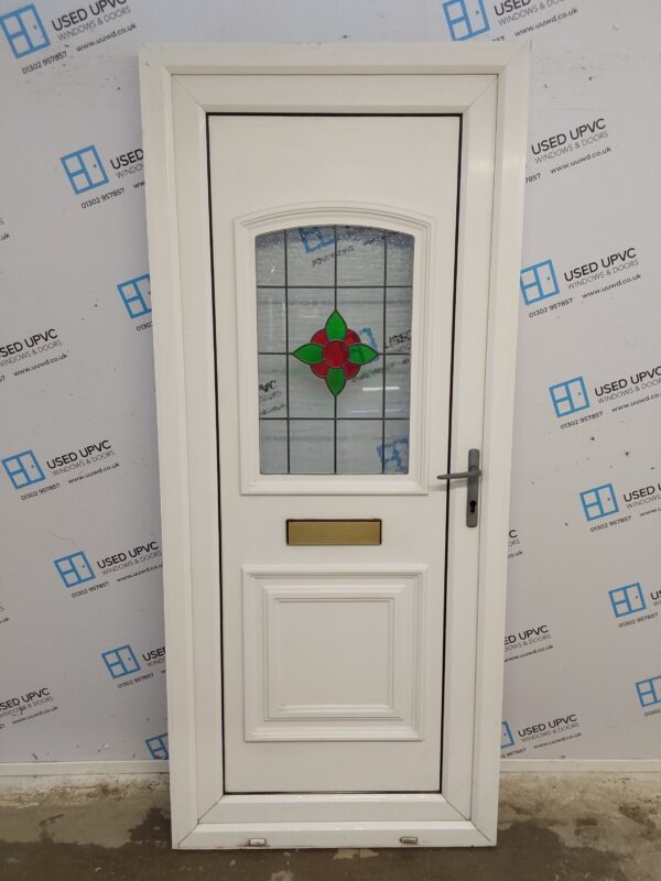 Used White Upvc Front Door 905mm x 2090mm 0049