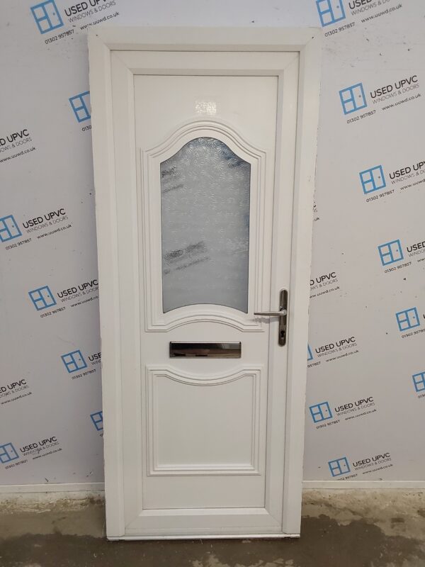 Used White Upvc Front Door 845mm x 2080mm 0050