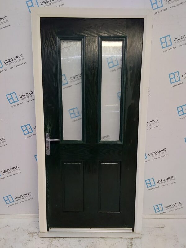 Used Green Composite Door 1010mm x 2090mm 0056