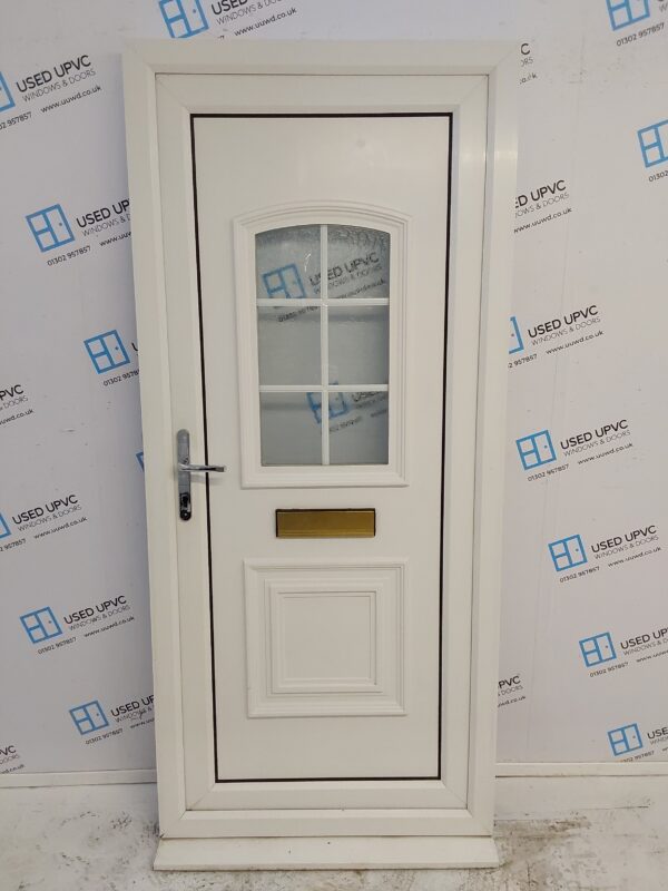 Used White Upvc Front Door 910mm x 2050mm C6077