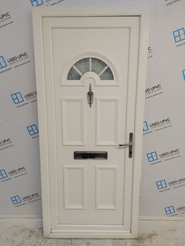 Used White Upvc Front Door 910mm x 2055mm C7D017