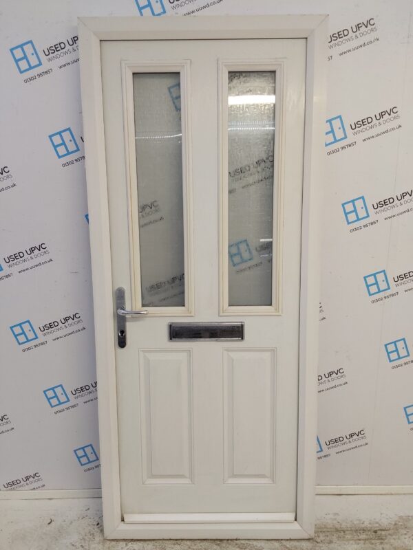 Used White Composite Front Door 890mm x 2060mm C7D032