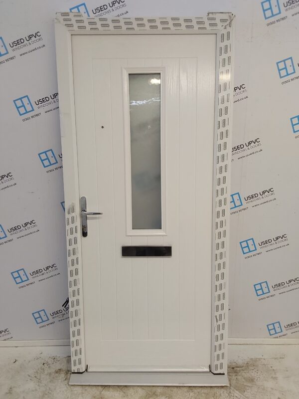 Brand New White Composite Front Door 965mm x 2090mm (Reduce To 950mm) ND19