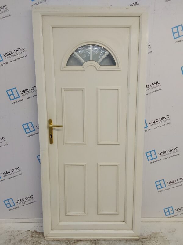 Used White Upvc Back Door 905mm x 2010mm C7D034