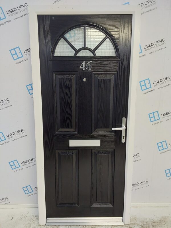 Used Black Composite Front Door 900mm x 2005mm 0612