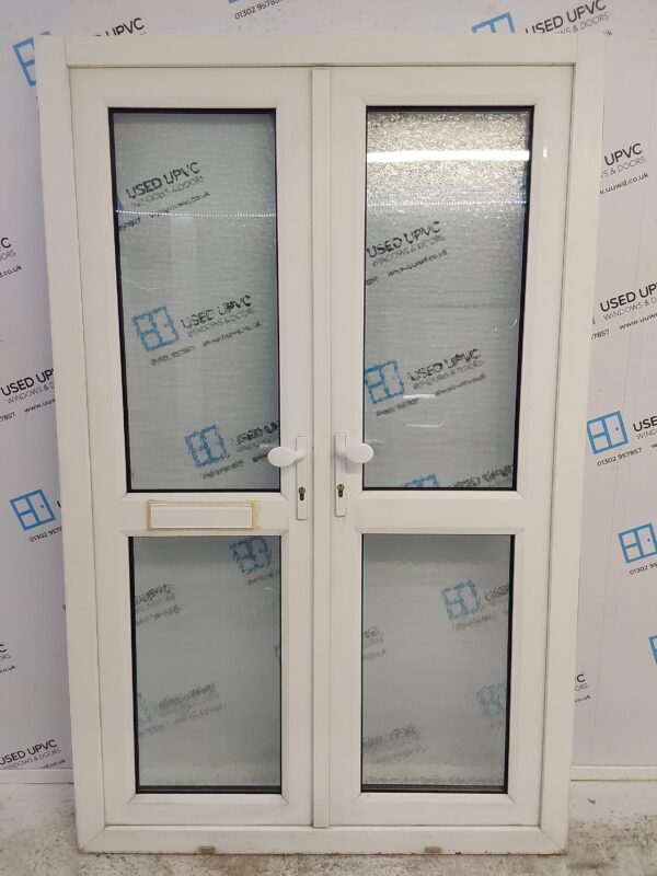 Used White Upvc French Doors 1260mm x 1975mm EA9