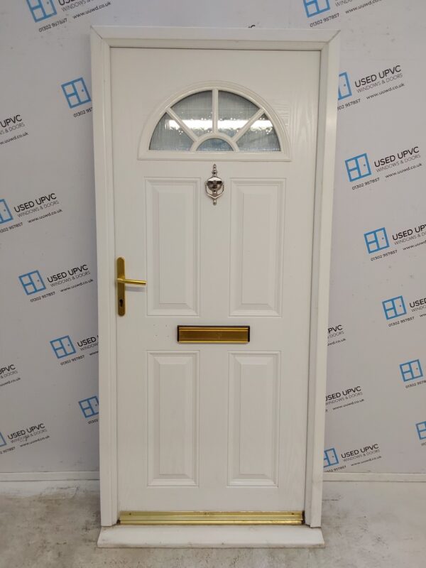 Used White Composite Front Door 940mm x 2045mm C7D061