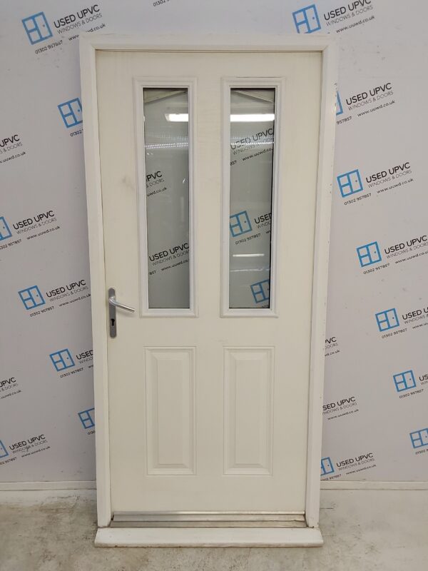 Used Cream Composite Back Door 990mm x 2100mm C7D065