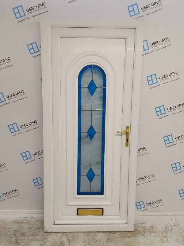 Used White Upvc Front Door 920mm x 2055mm (Reduce To 905mm) C7D070