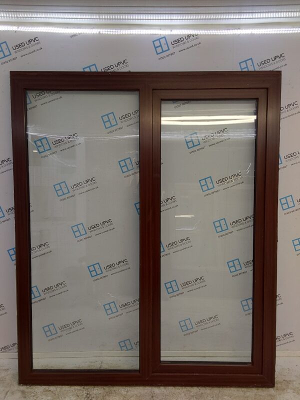 Used Woodgrain Upvc Sliding Patio Doors 1760mm x 2115mm (Reduce To 2090mm) EA12