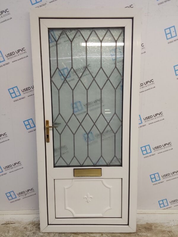 Used White Upvc Front Door 920mm x 2025mm 0527