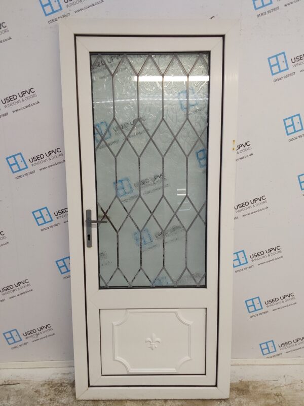 Used White Upvc Back Door 880mm x 2040mm 0481