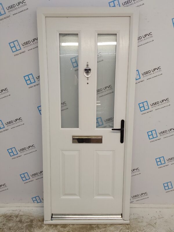 Used White Composite Front Door 900mm x 2125mm 0355