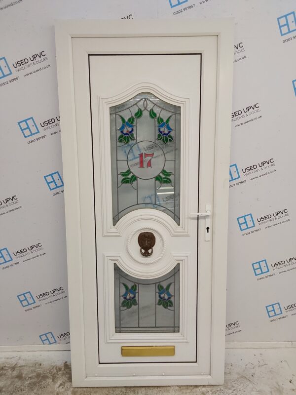 Used White Upvc Front Door 905mm x 2035mm 0332