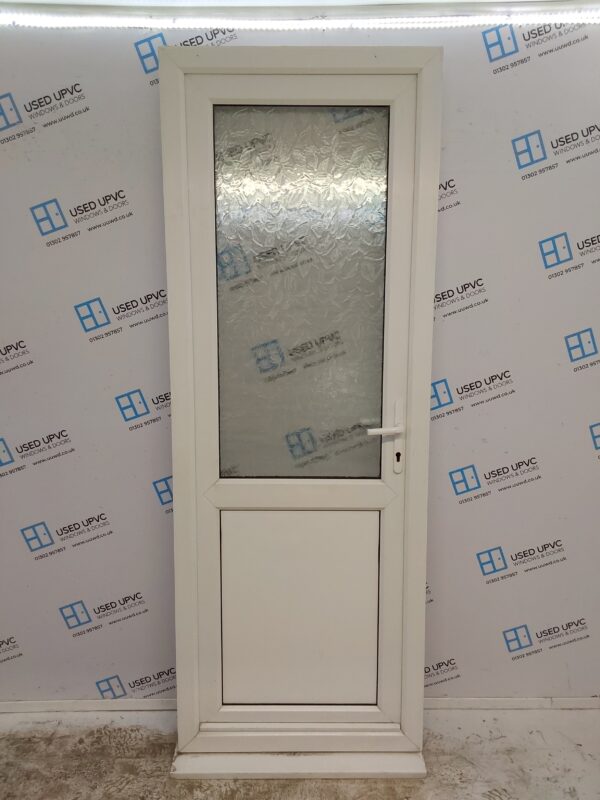 Used White Upvc Back Door 835mm x 2290mm 0320