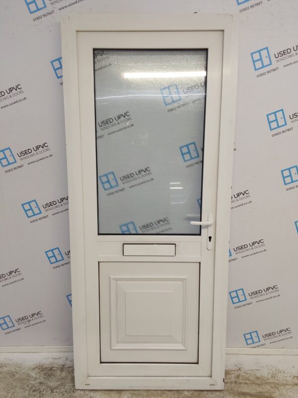 Used White Upvc Front Door 875mm x 2045mm 0668