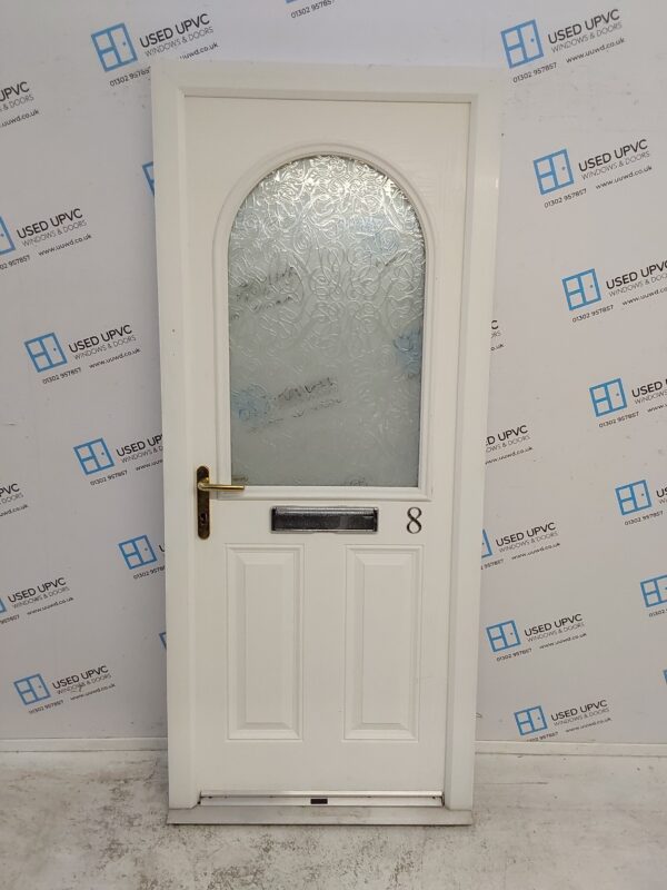 Used White Composite Front Door 890mm x 2085mm 0595