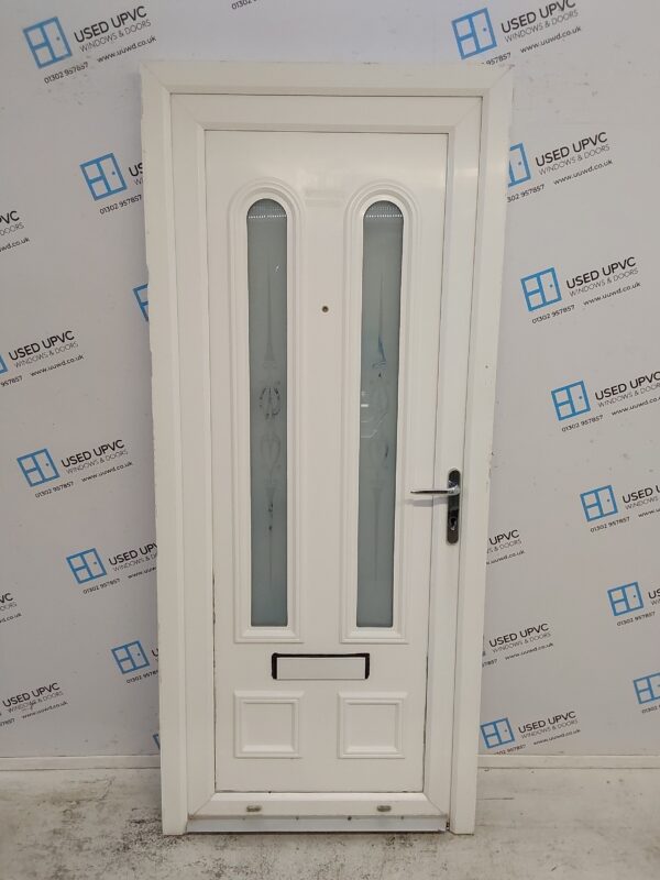 Used White Upvc Front Door 900mm x 2070mm C6D016