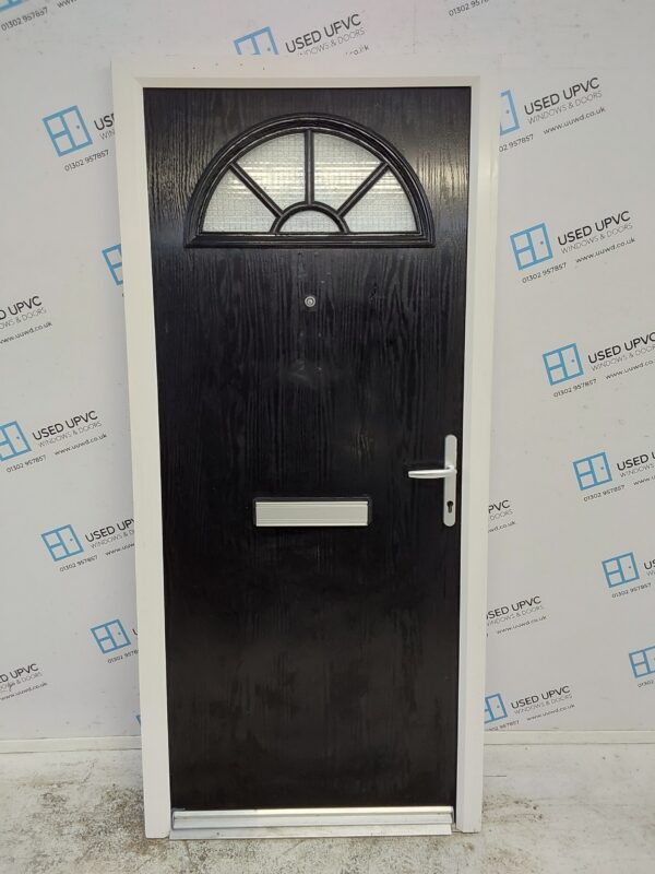 Used Black Composite Front Door 905mm x 1975mm C7D034