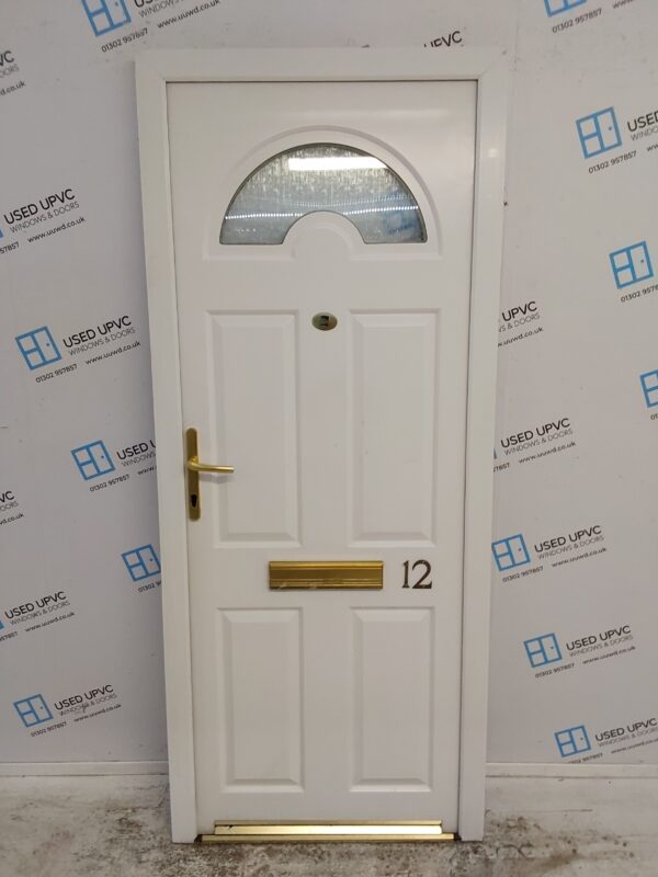 Used White Composite Front Door 850mm x 2025mm C7D073