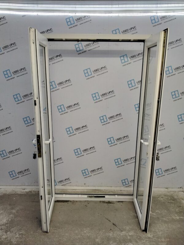 Used White Upvc French Doors 1180mm x 2035mm EA1 - Image 2