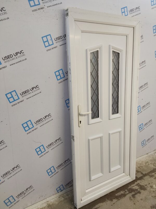 Used White Upvc Back Door 950mm x 2090mm (reduce to 920mm x 2060mm) C7D037 - Image 5