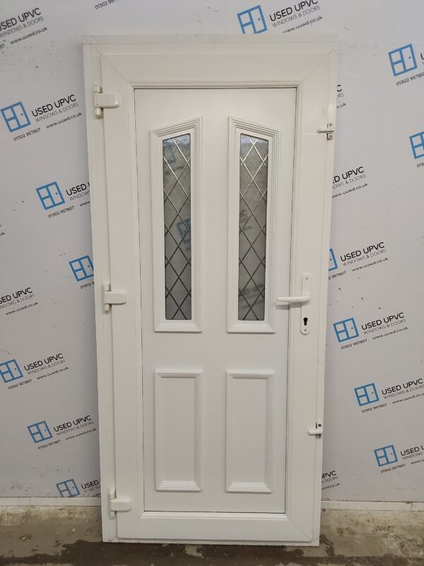 Used White Upvc Back Door 950mm x 2090mm (reduce to 920mm x 2060mm) C7D037 - Image 2