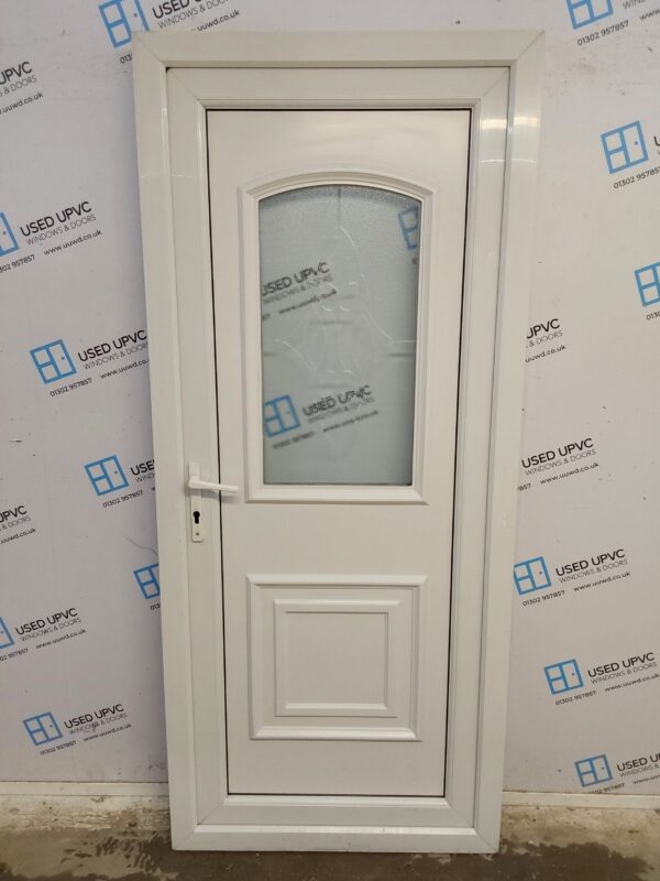 Used White Upvc Back Door (outwards opening) 900mm x 2065mm C7D017 - Image 2