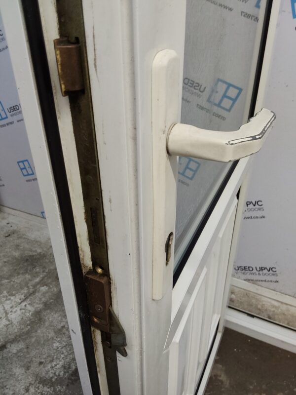 Used White Upvc Back Door 815mm x 2045mm C7D028 - Image 7