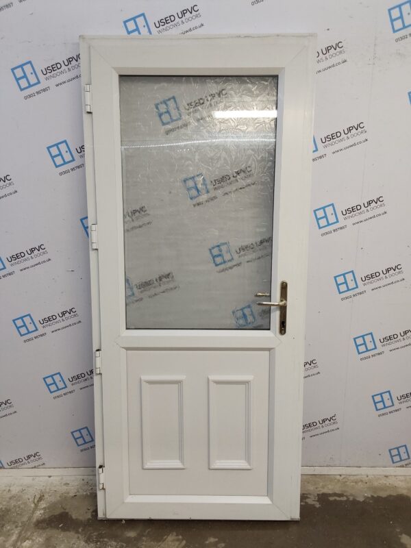 Used White Upvc Back Door 925mm x 2085mm 0770 - Image 2