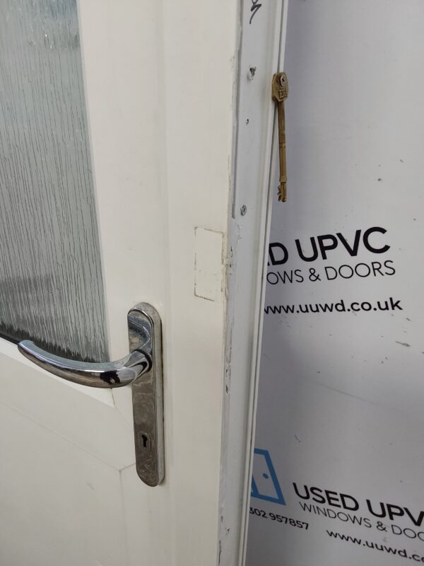 Used White Upvc Back Door 985mm x 2060mm (reduce to 965mm) 0781 - Image 4