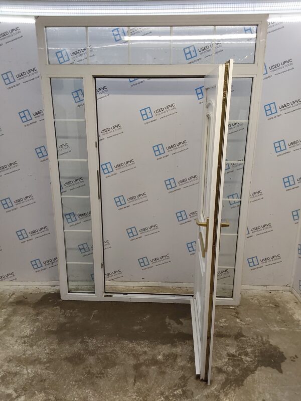 Used White Upvc Front Door, Side Panels And Toplight 1625mm x 2320mm DS012 - Image 3