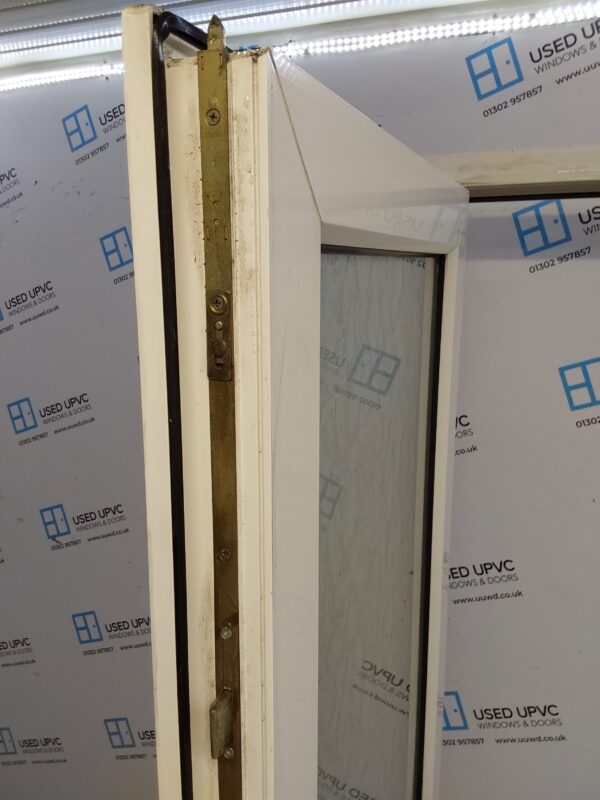 Used White Upvc Back Door 850mm x 2055mm (reduce to 830mm) 0516 - Image 4