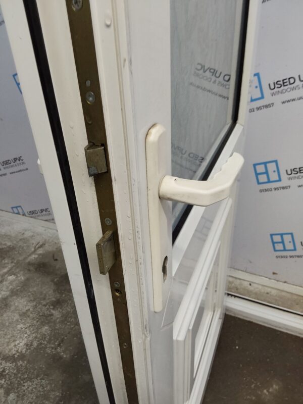 Used White Upvc Back Door 850mm x 2055mm (reduce to 830mm) 0516 - Image 5