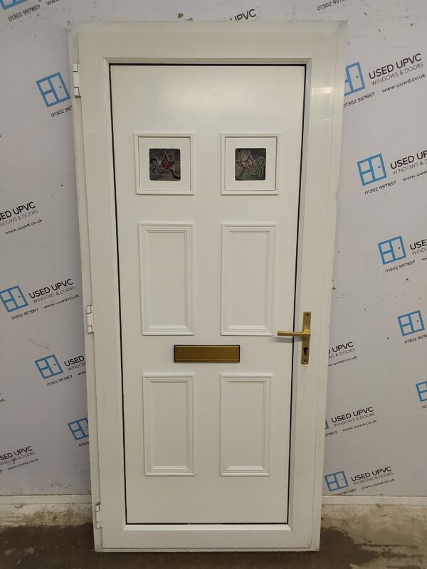 Used White Upvc Front Door 930mm x 2020mm 0494 - Image 2