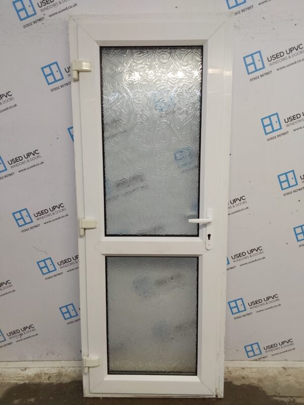 Used White Upvc Back Door 805mm x 2070mm 0486 - Image 2