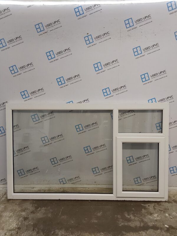 Used White Upvc Window 2040mm x 1235mm (reduce to 1220mm) LW0062