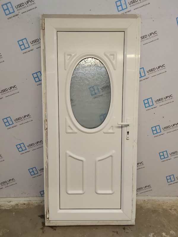 Used White Upvc Back Door 925mm x 2065mm 0455 - Image 2