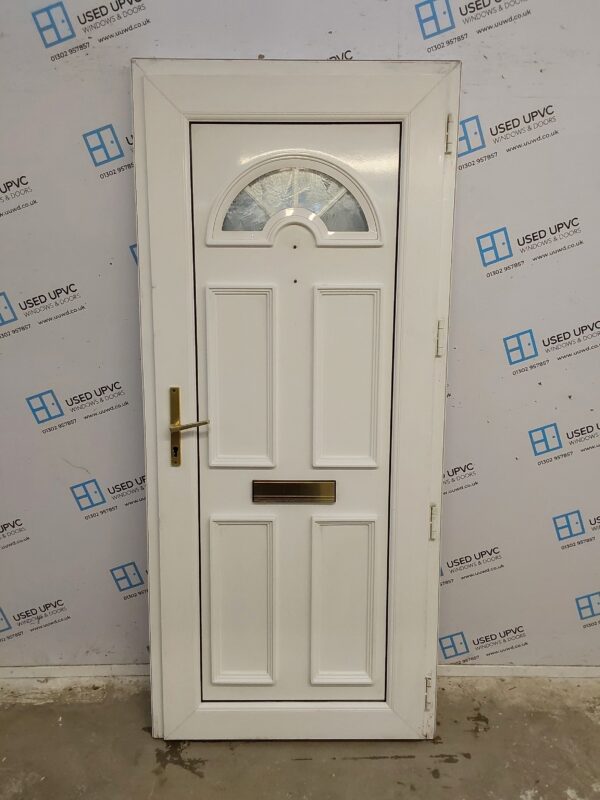 Used White Upvc Front Door 900mm x 2035mm 0430 - Image 2