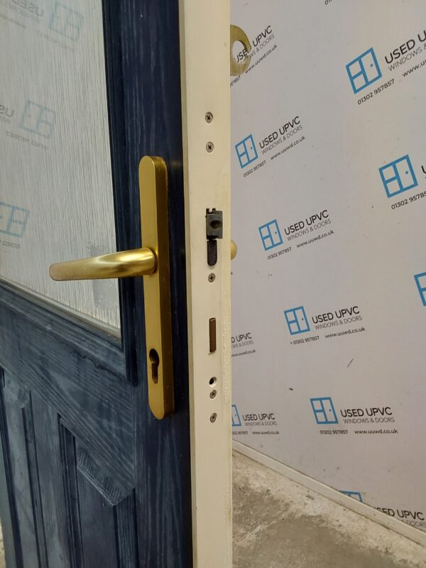 Used Dark Blue Composite Back Door 910mm x 2050mm (Reduce To 2035mm) 0406 - Image 5